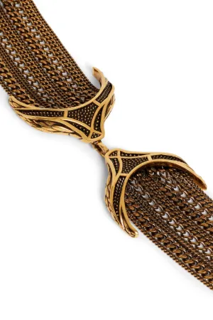 Ceinture chaînes à têtes de serpent