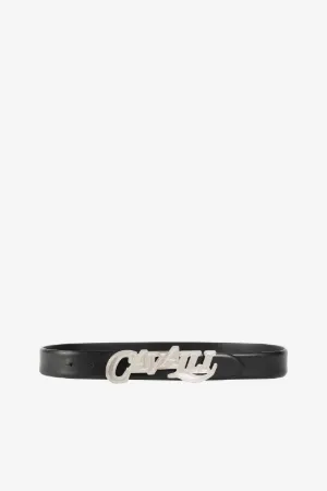 Ceinture en cuir à logo