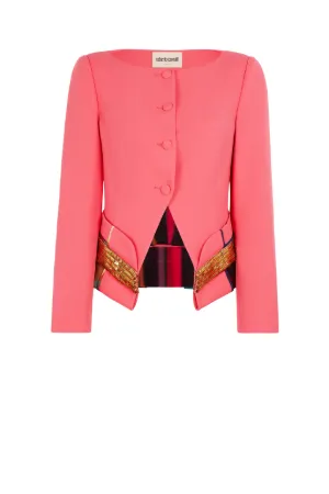 Chameleon Rug-Print Panelled Jacket