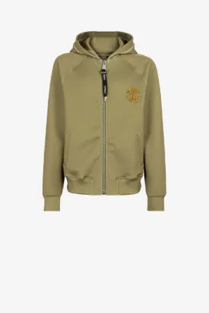 Chaqueta con capucha y bordado Mirror Snake