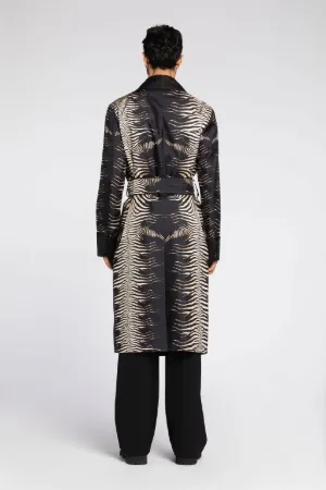 Chaqueta de esmoquin de seda con estampado Zebra