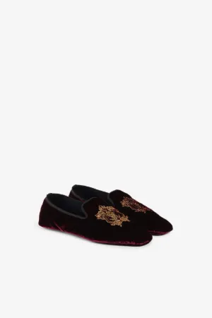 Chaussons à broderie Mirror Snake Crest