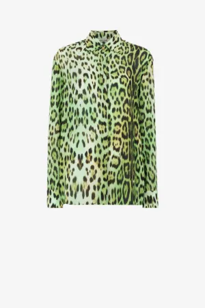 Chemise à imprimé jaguar