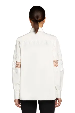Chemise en coton à empiècements en crochet