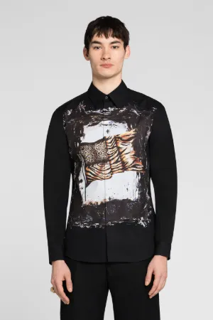 Chemise en coton à imprimé Animalier Patchwork
