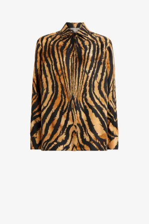 Chemise en soie à imprimé Freedom