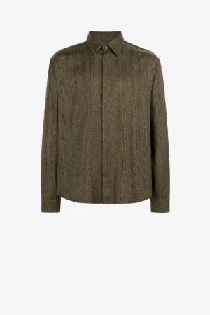 Chemise en soie à imprimé RC Monogram