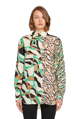 Chemise en soie à motif Tiger Twiga