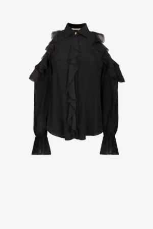 Chemise en soie épaules nues
