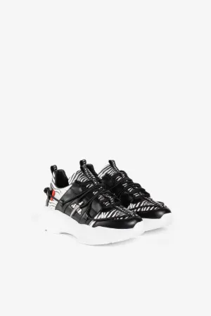 Chunky Sneakers mit Zebra-Print