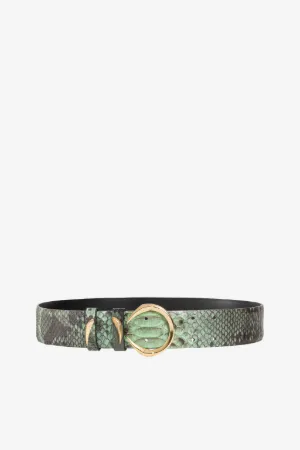 Cintura in pelle con logo C