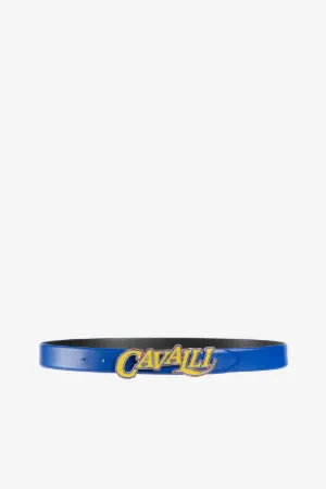 Cintura in pelle con logo