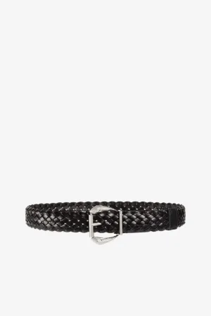 Cintura in pelle con zanne