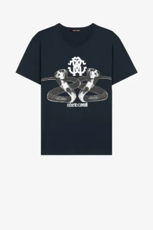 Cobra-Print Cotton T-Shirt
