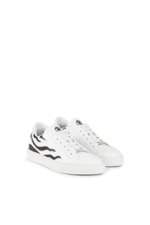 Contrast-Stripe Sneakers