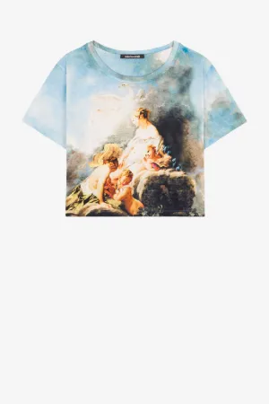 Cop top de algodón estampado