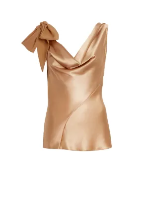 gold satin top