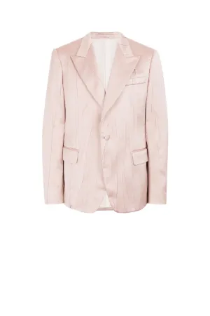 Crease-Effect Pleated Blazer