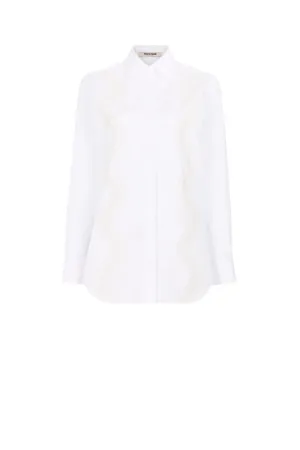 Crochet Lace-Trim Shirt