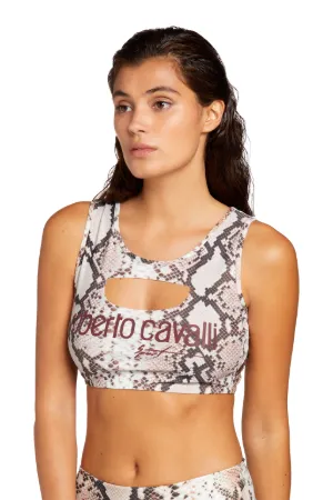 Crop top con estampado Python