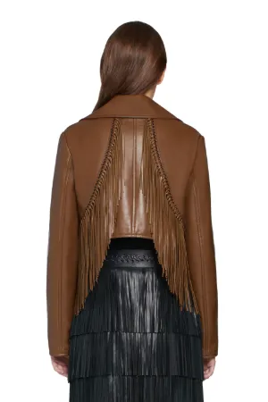 cropped fringe jacket