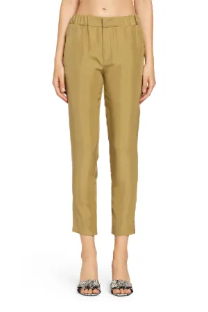 Cropped Silk Trousers