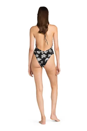 Crystal-Embellished Floral-Print Swimsuit