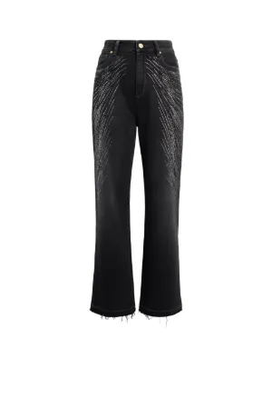 Crystal embellished jeans