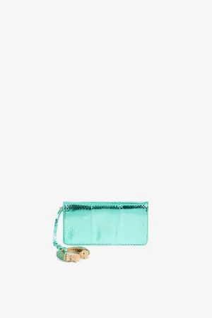 Crystal-Embellished Panther Head Clutch Bag