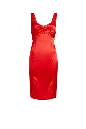 Crystal-Embellished Snake Bodycon Dress