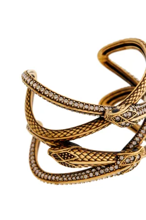 Crystal Embellished Snake Bracelet Roberto Cavalli Crystal Embellished Snake Bracelet
