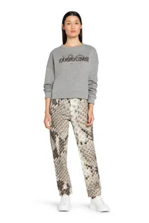 Crystal-Embellished Snake Sweatshirt