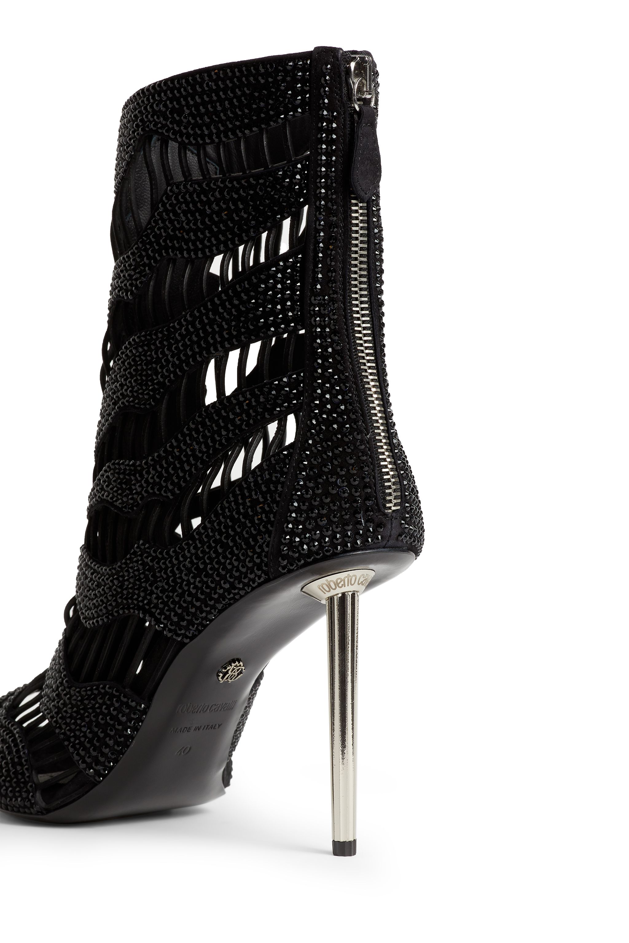 Crystal Embellished Suede Boots | Roberto Cavalli ProductCategoryName 