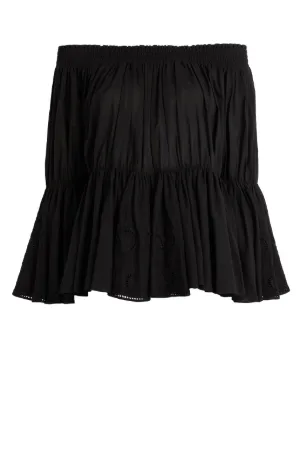 Cutwork-Embroidered Cotton Top