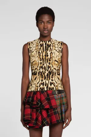 Débardeur à motif ocelot en jacquard
