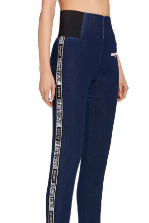 denim stirrup pants