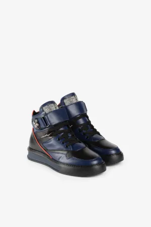 Deportivas Hi-Top con paneles y cabeza de pantera