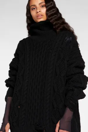 cable neck sweater