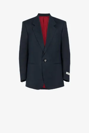 Einreihiger Blazer mit Pantherkopf