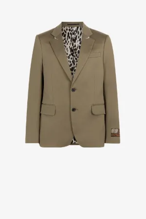 Einreihiger Blazer mit Tigerzahn