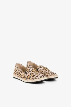 Espadrilles à ornement Mirror Snake et à imprimé jaguar