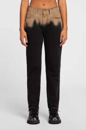 Faded Acid-Wash Boyfriend-Fit Jeans 