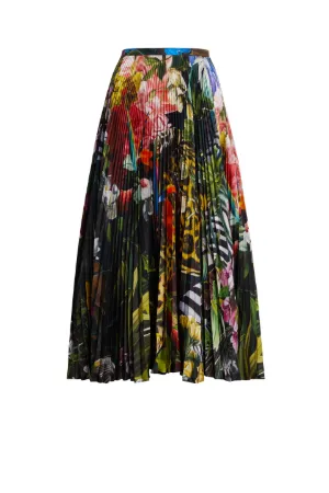 falda con pliegues y estampado Paradise Found