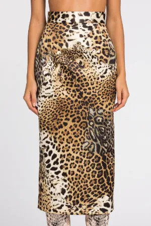 Falda de tubo con estampado Jaguar