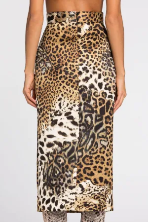 Falda de tubo con estampado Jaguar