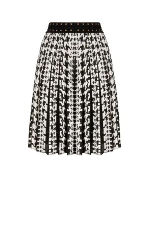 Falda en jacquard metalizada