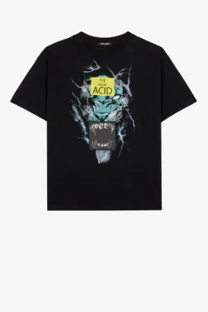 Felix-Print Crystal-Embellished Cotton T-Shirt 