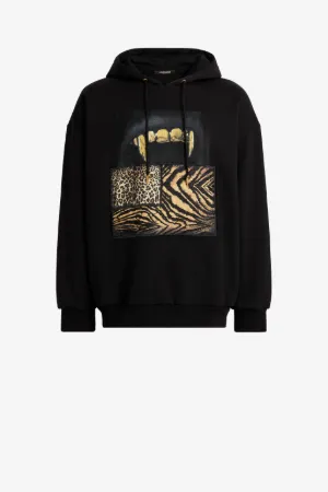 Felpa con cappuccio e stampe -Sito ufficiale di Roberto Cavalli®