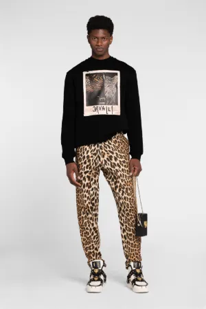 Felpa con stampa Animalier Photograph -Sito ufficiale di Roberto Cavalli®