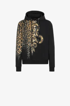 Felpa con stampa Jaguar e Snake